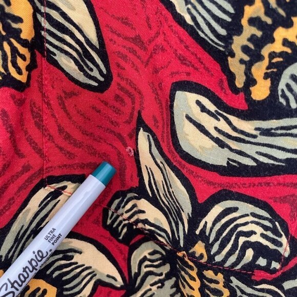 𝅺MAMBO • 90s Loud Shirts Red Hawaiian Floral Shirt - Picture 7 of 9